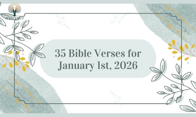35 Bible Verses for January 1st, 2026