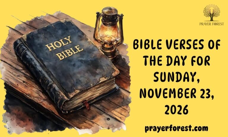 Bible Verses of the Day for Sunday, November 23, 2026