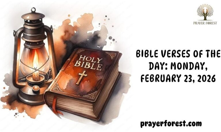 Bible Verses of The Day: Monday, February 23, 2026