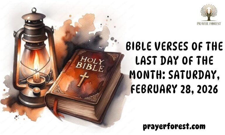 Bible Verses of The Last Day Of The Month: Saturday, February 28, 2026