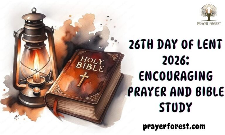 26th Day of Lent 2026: Encouraging Prayer and Bible Study