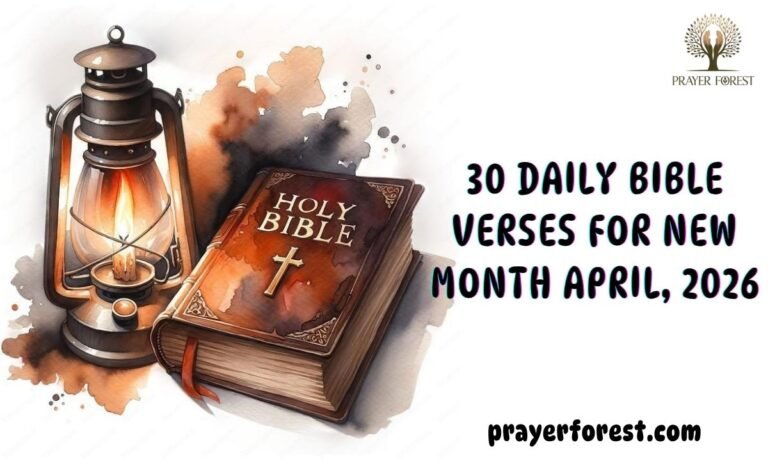 30 Daily Bible Verses For New Month April, 2026