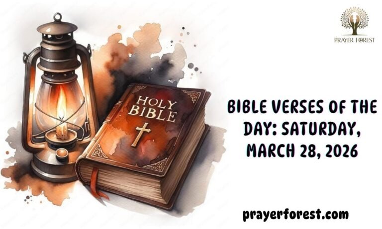 Bible Verses of The Day: Saturday, March 28, 2026
