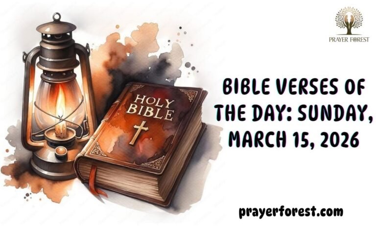Bible Verses of The Day: Sunday, March 15, 2026