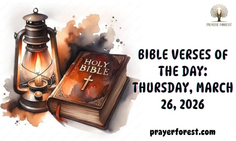 Bible Verses of The Day: Thursday, March 26, 2026