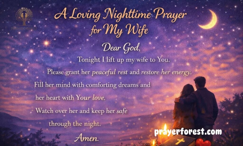 Sweet Good Night Prayer for My Wife