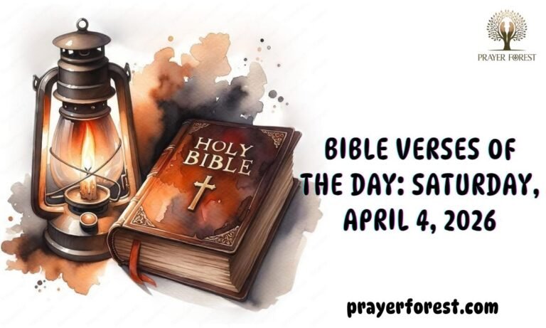 Bible Verses of The Day: Saturday, April 4, 2026